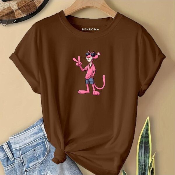 PEMBE KARAKTER BASKILI  ÇOCUK TİŞÖRT